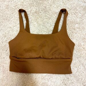 Alo Brown Slit Bra Size Medium